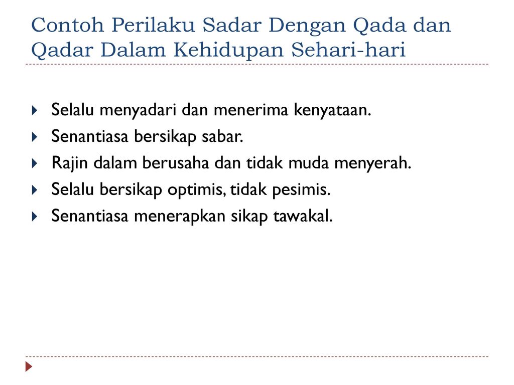 Detail Contoh Beriman Kepada Qada Dan Qadar Nomer 5