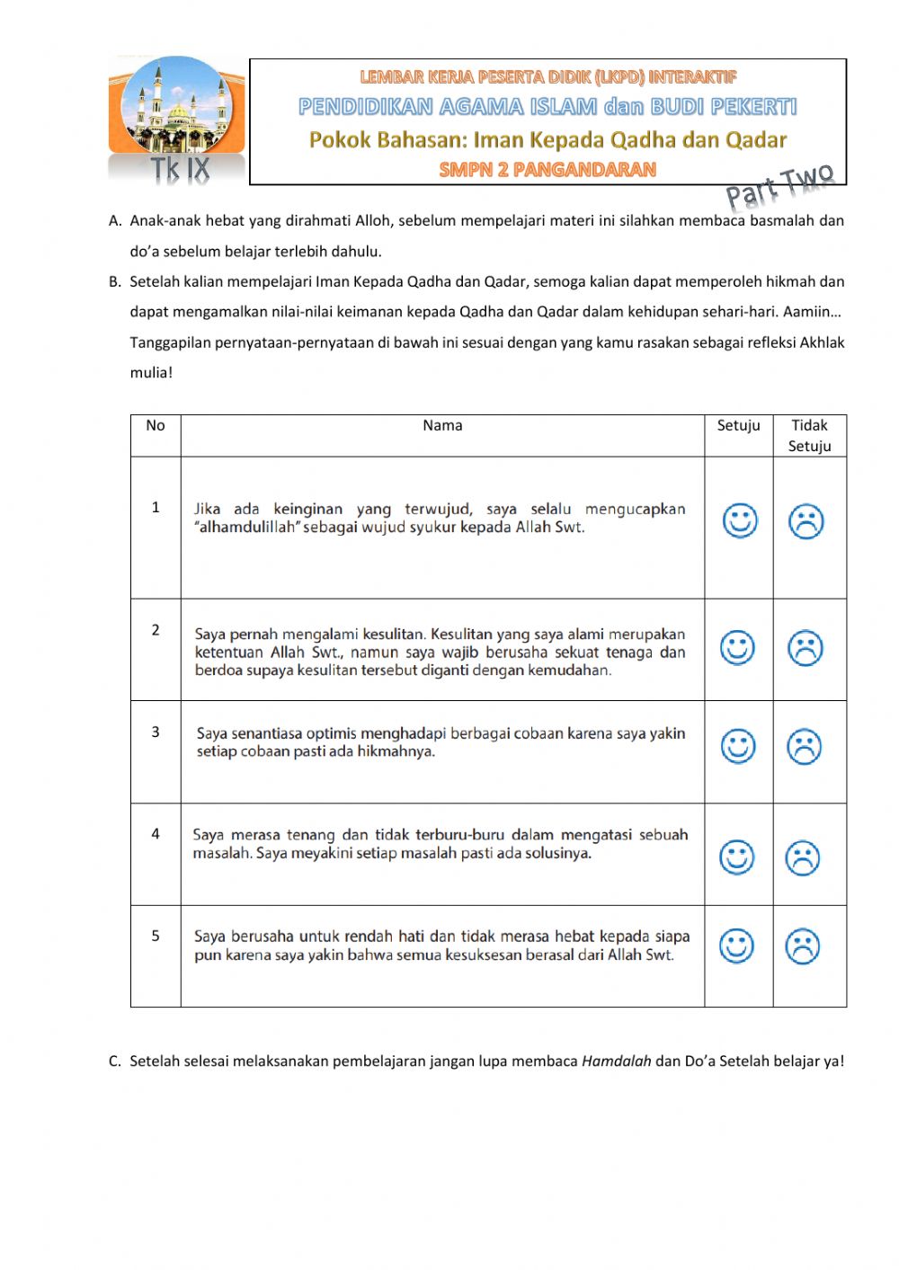 Detail Contoh Beriman Kepada Qada Dan Qadar Nomer 40