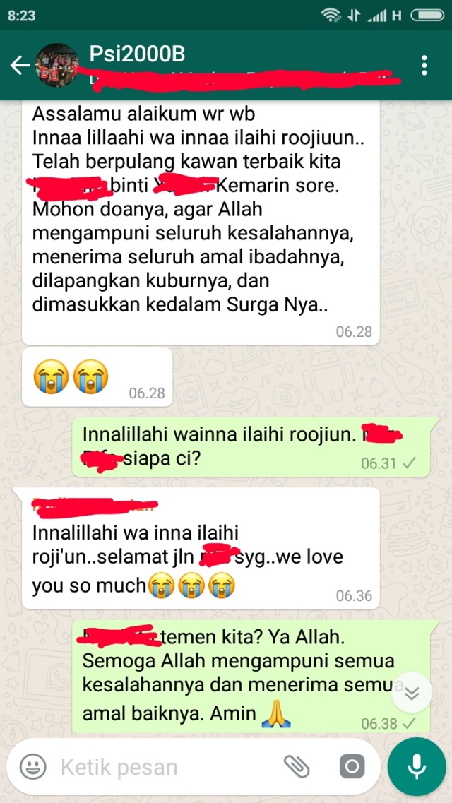 Detail Contoh Berita Duka Di Grup Wa Nomer 5