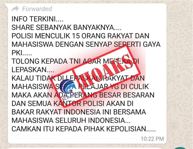 Detail Contoh Berita Hoax Nomer 13