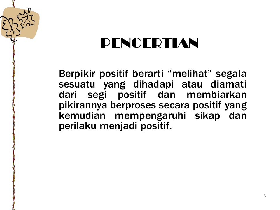 Detail Contoh Berpikir Positif Nomer 27