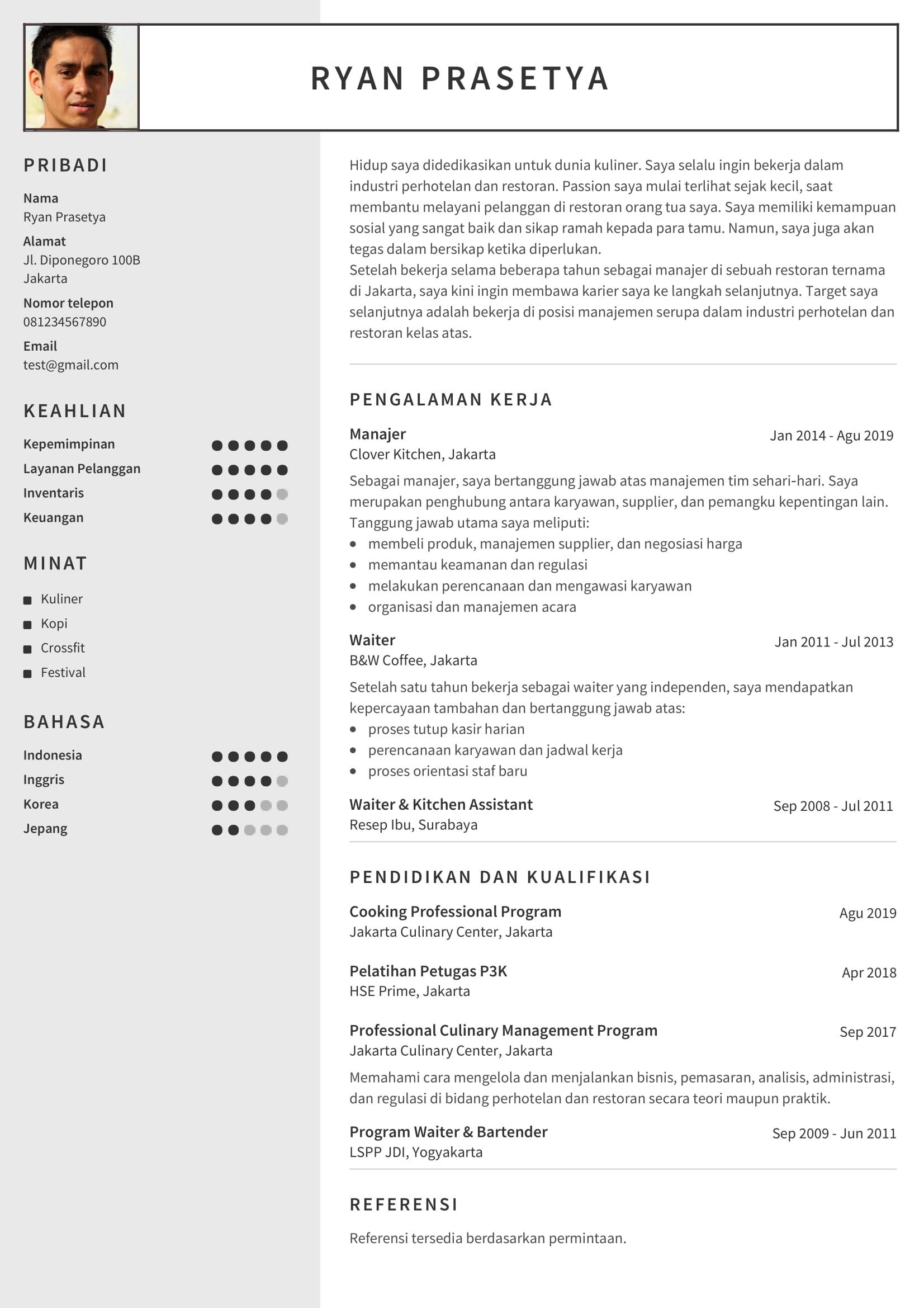 Detail Contoh Bikin Cv Nomer 30