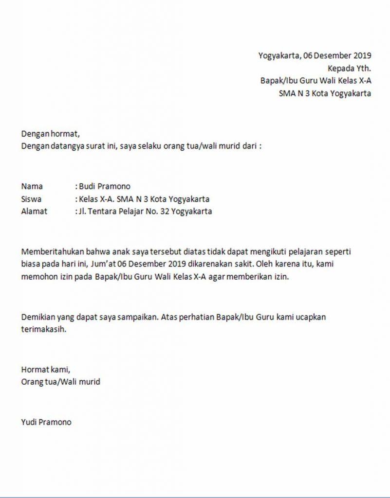 Detail Contoh Bikin Surat Izin Sekolah Smp Nomer 41