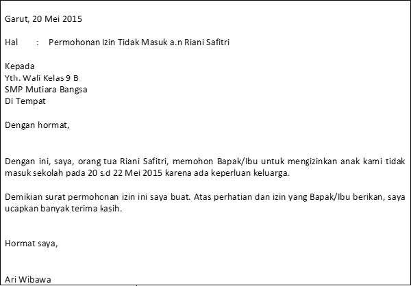 Detail Contoh Bikin Surat Izin Sekolah Smp Nomer 56