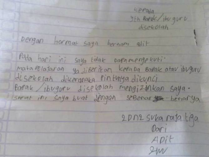 Detail Contoh Bikin Surat Izin Tidak Masuk Sekolah Nomer 18