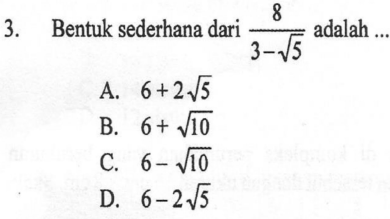 Detail Contoh Bilangan Akar Nomer 55