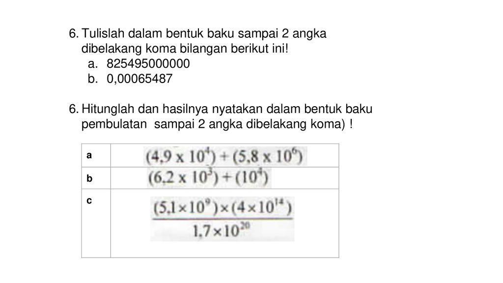 Detail Contoh Bilangan Baku Nomer 30