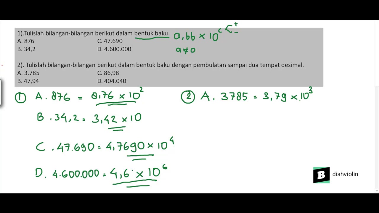 Detail Contoh Bilangan Baku Nomer 31