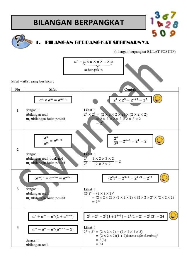 Detail Contoh Bilangan Berpangkat Nomer 32