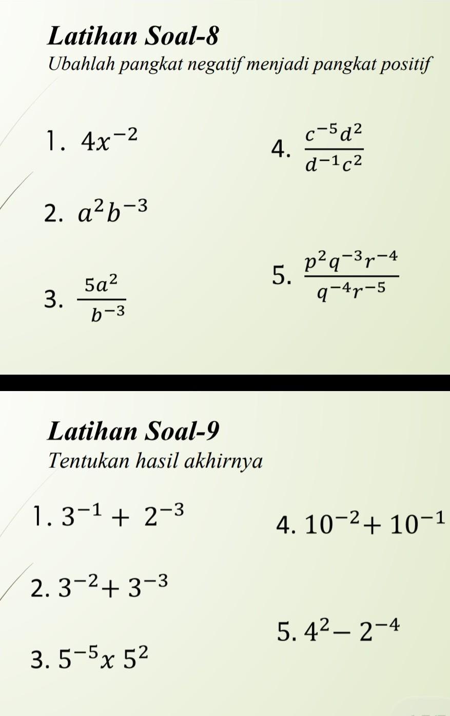 Detail Contoh Bilangan Berpangkat Nomer 47