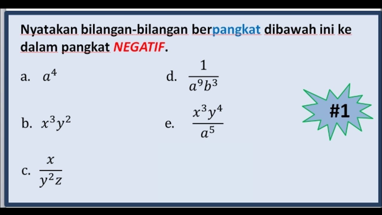 Detail Contoh Bilangan Berpangkat Negatif Nomer 53