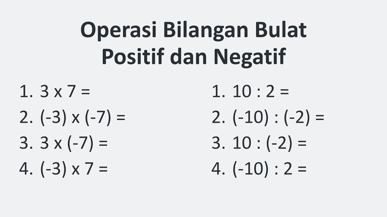 Detail Contoh Bilangan Bulat Negatif Nomer 22