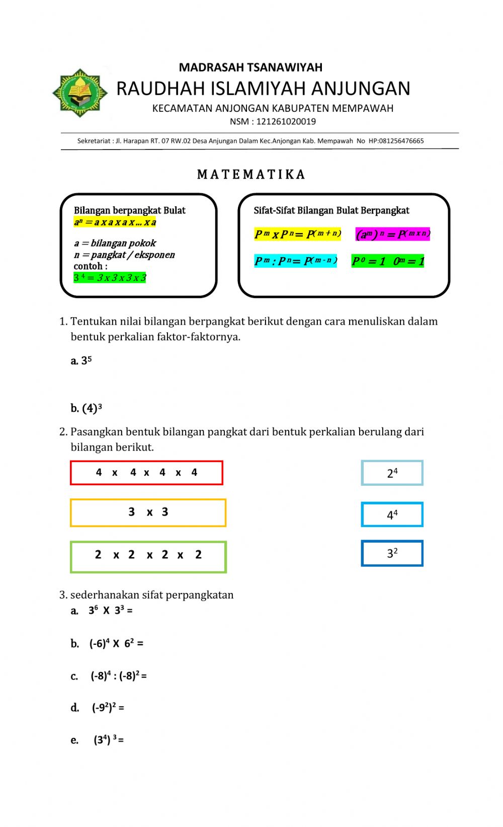 Detail Contoh Bilangan Pangkat Nomer 36