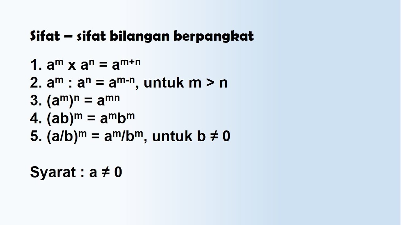 Detail Contoh Bilangan Pangkat Nomer 5