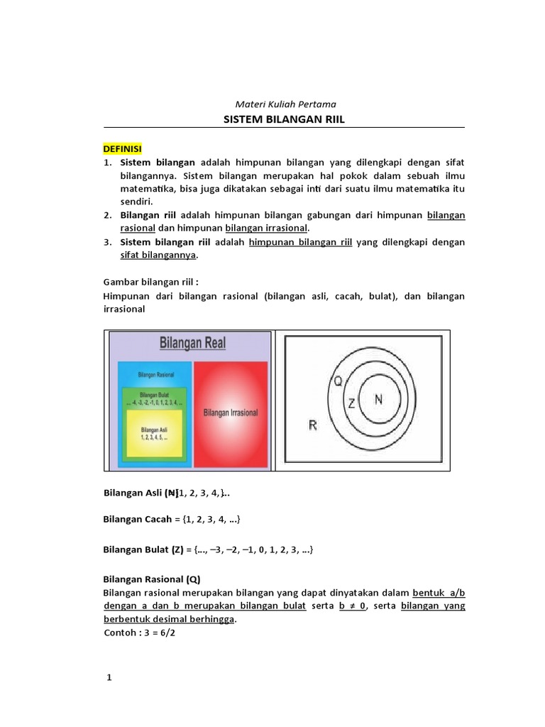 Detail Contoh Bilangan Riil Nomer 52