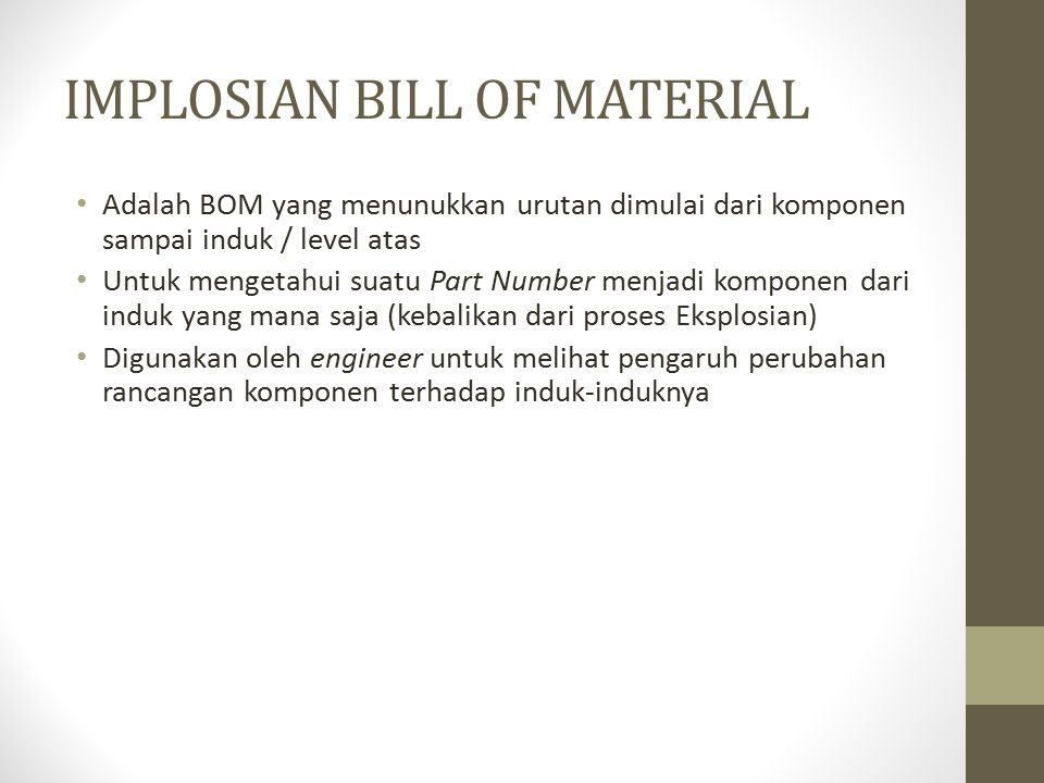Detail Contoh Bill Of Material Helm Nomer 44