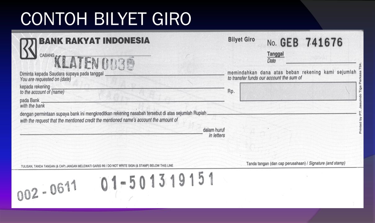 Detail Contoh Bilyet Deposito Bri Nomer 11