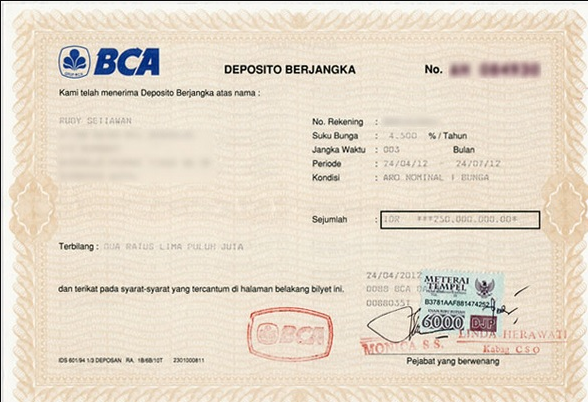 Detail Contoh Bilyet Deposito Bri Nomer 48