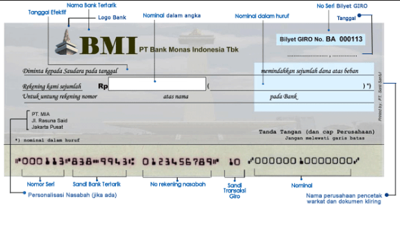 Detail Contoh Bilyet Giro Nomer 10