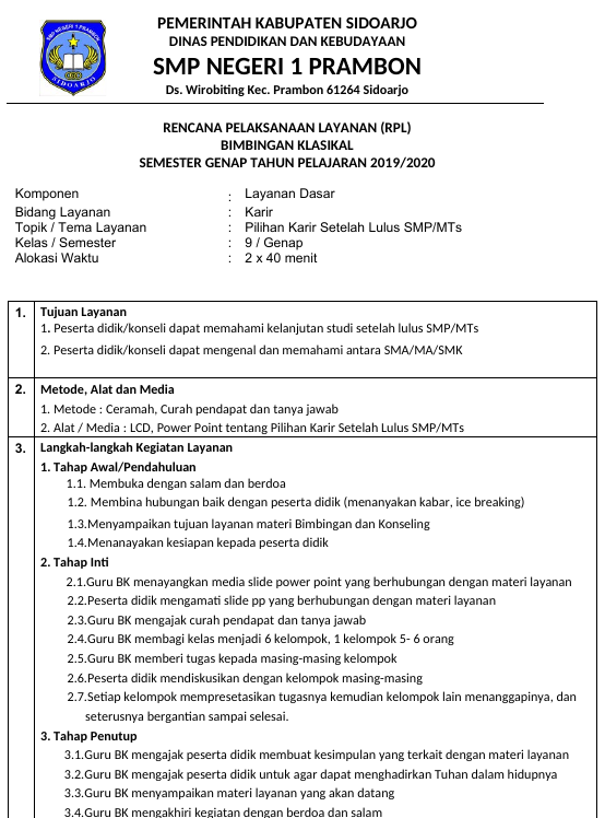 Detail Contoh Bimbingan Dan Konseling Nomer 24