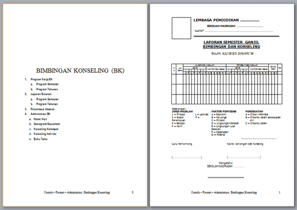 Detail Contoh Bimbingan Konseling Nomer 30