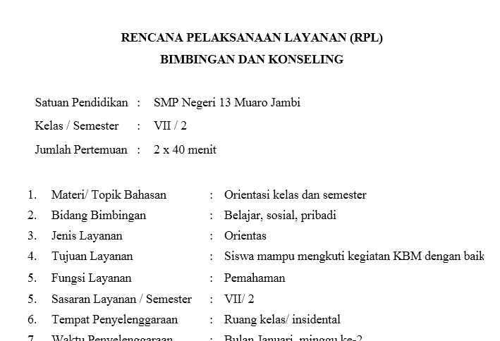 Detail Contoh Bimbingan Konseling Nomer 34