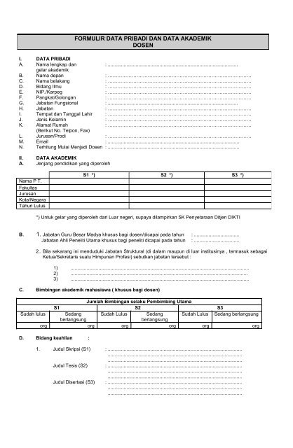 Detail Contoh Biodata Diri Lengkap Nomer 33