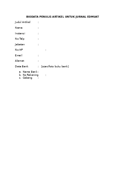 Detail Contoh Biodata Singkat Nomer 14