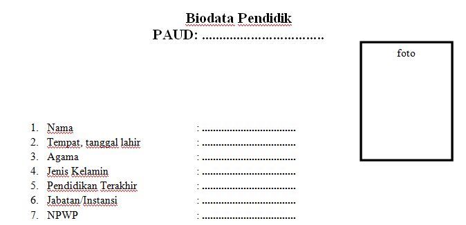 Detail Contoh Biodata Siswa Nomer 44