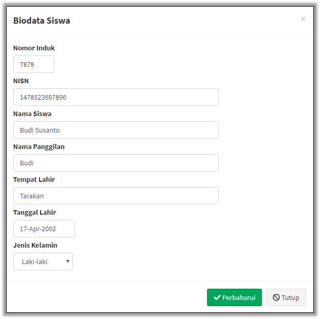 Detail Contoh Biodata Siswa Nomer 50