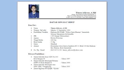 Detail Contoh Biodata Surat Lamaran Kerja Nomer 9