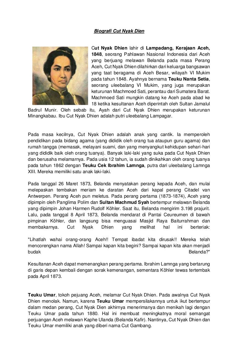 Contoh Biografi Pahlawan - KibrisPDR