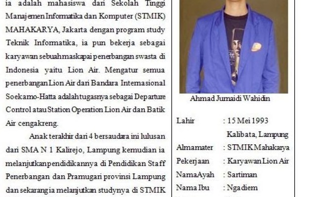 Detail Contoh Biografi Penulis Nomer 55