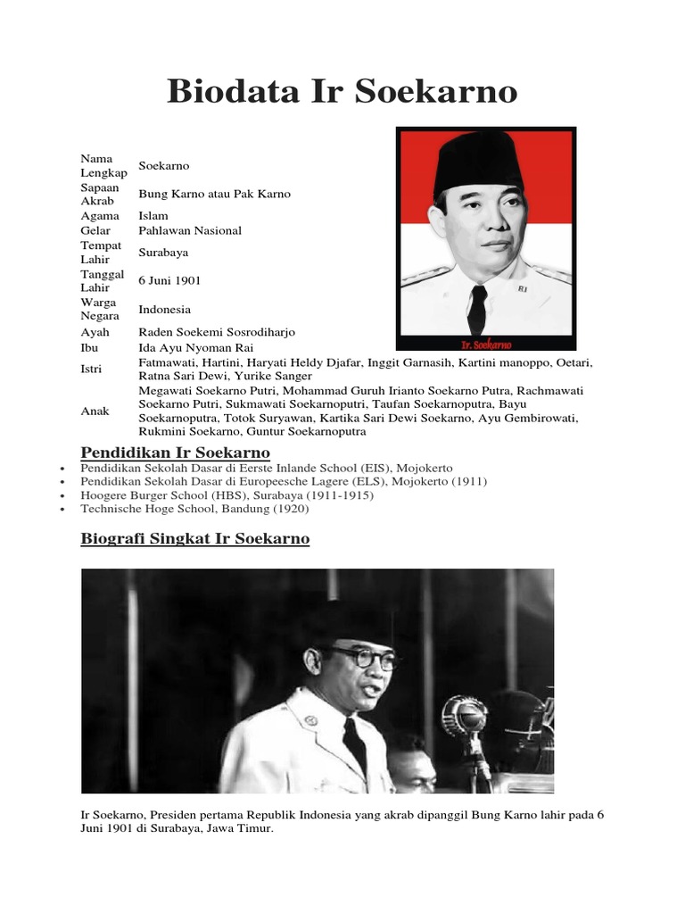 Detail Contoh Biografi Soekarno Nomer 20