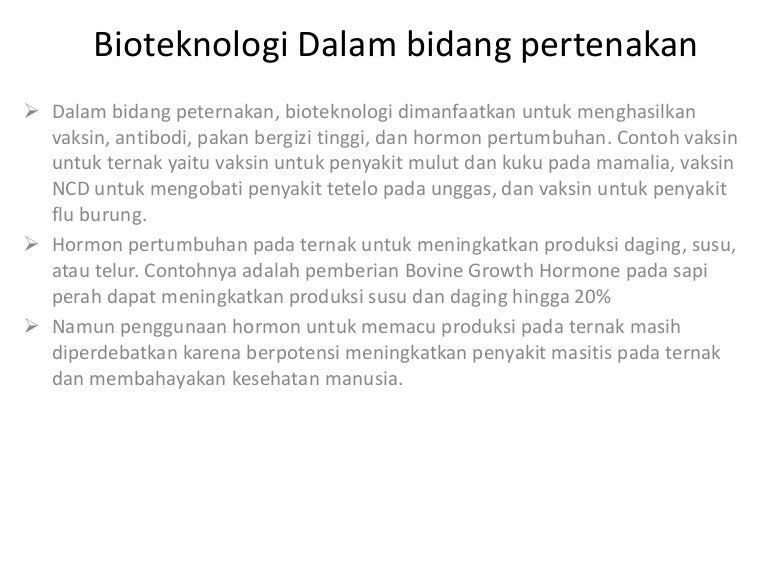 Detail Contoh Bioteknologi Peternakan Nomer 11