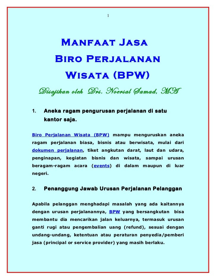 Detail Contoh Biro Perjalanan Wisata Nomer 10