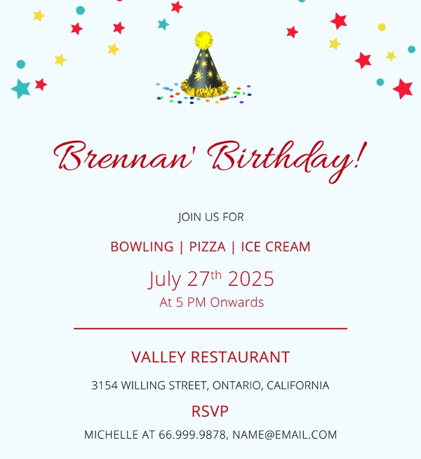 Detail Contoh Birthday Invitation Nomer 3