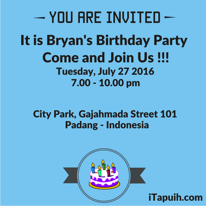 Detail Contoh Birthday Invitation Nomer 26