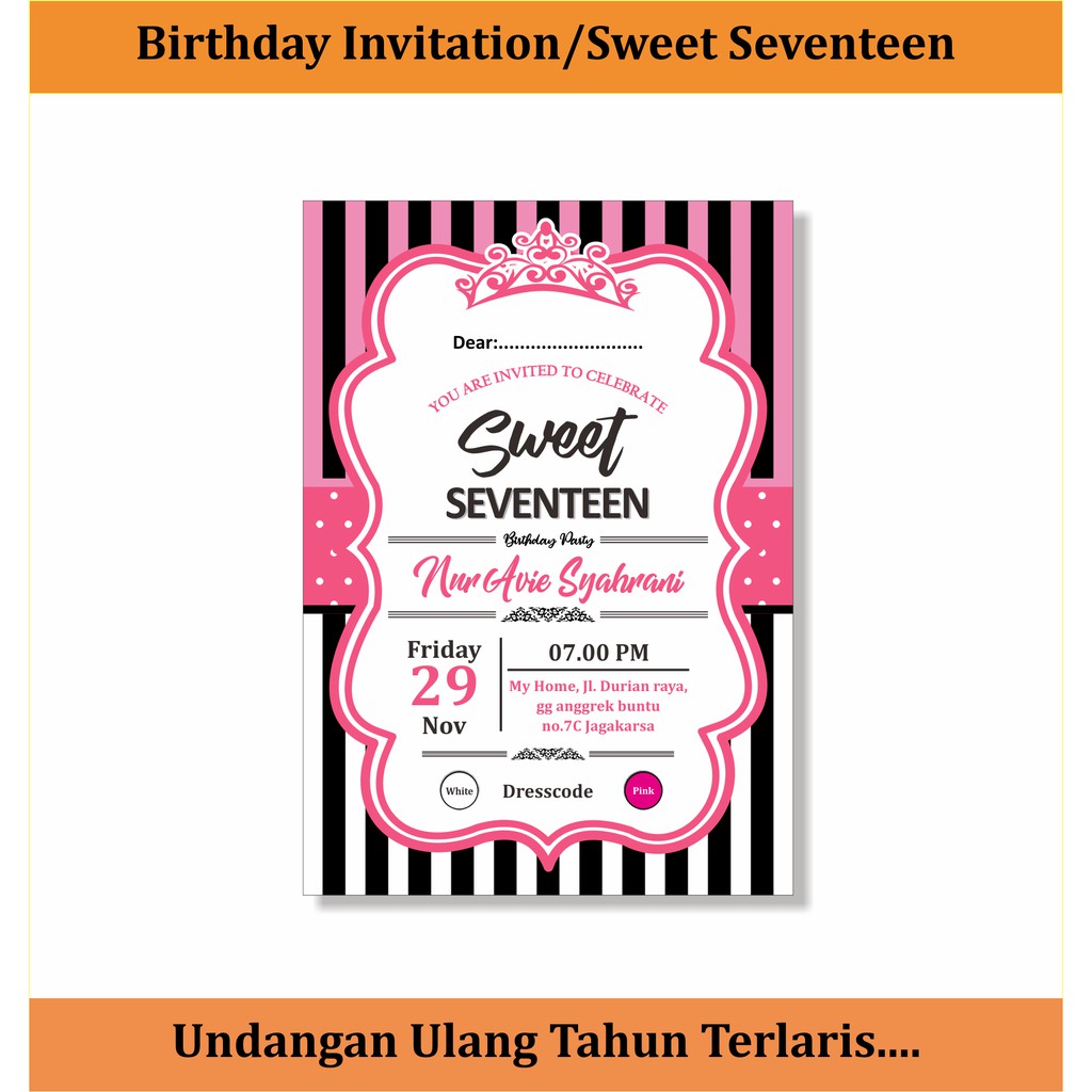 Detail Contoh Birthday Invitation Nomer 31