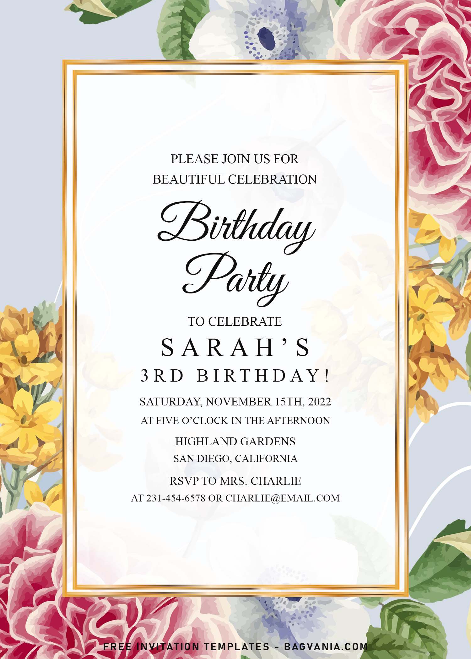 Detail Contoh Birthday Invitation Nomer 32