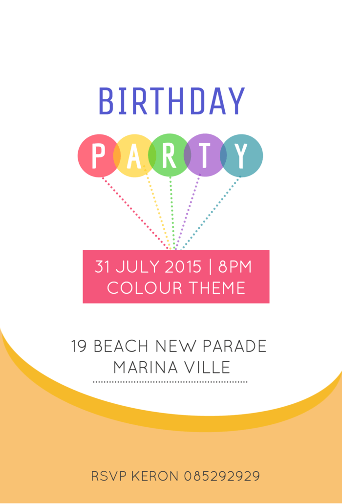 Detail Contoh Birthday Invitation Nomer 5