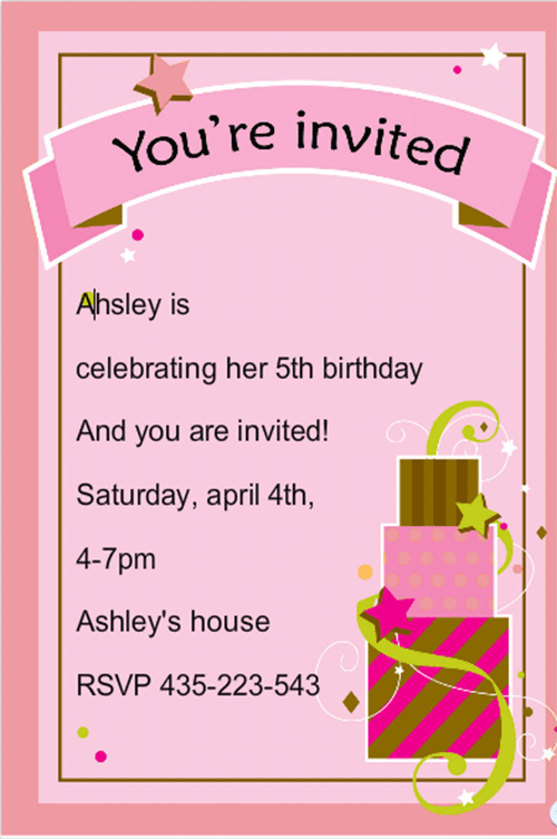 Detail Contoh Birthday Invitation Nomer 37