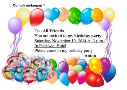 Detail Contoh Birthday Invitation Nomer 42