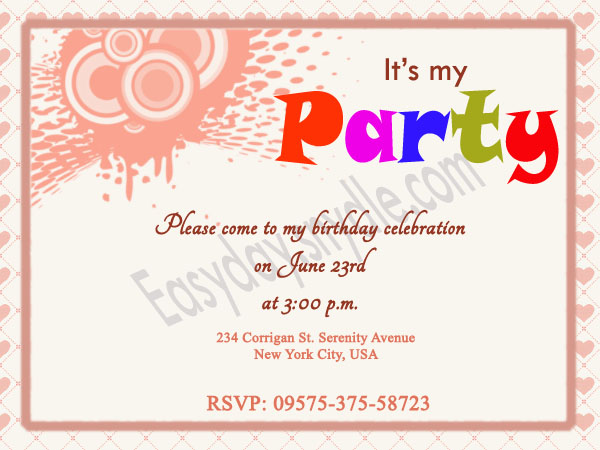 Detail Contoh Birthday Invitation Nomer 49