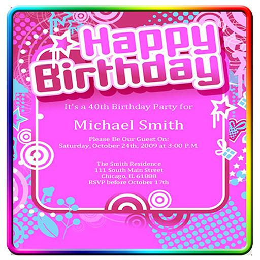 Detail Contoh Birthday Invitation Card Nomer 28