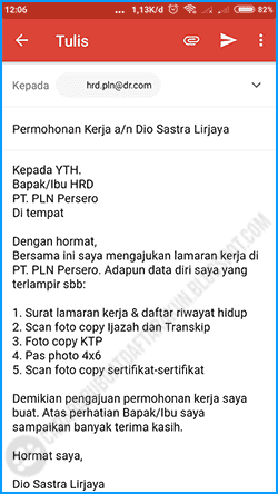 Detail Contoh Body Email Lamaran Kerja Nomer 11