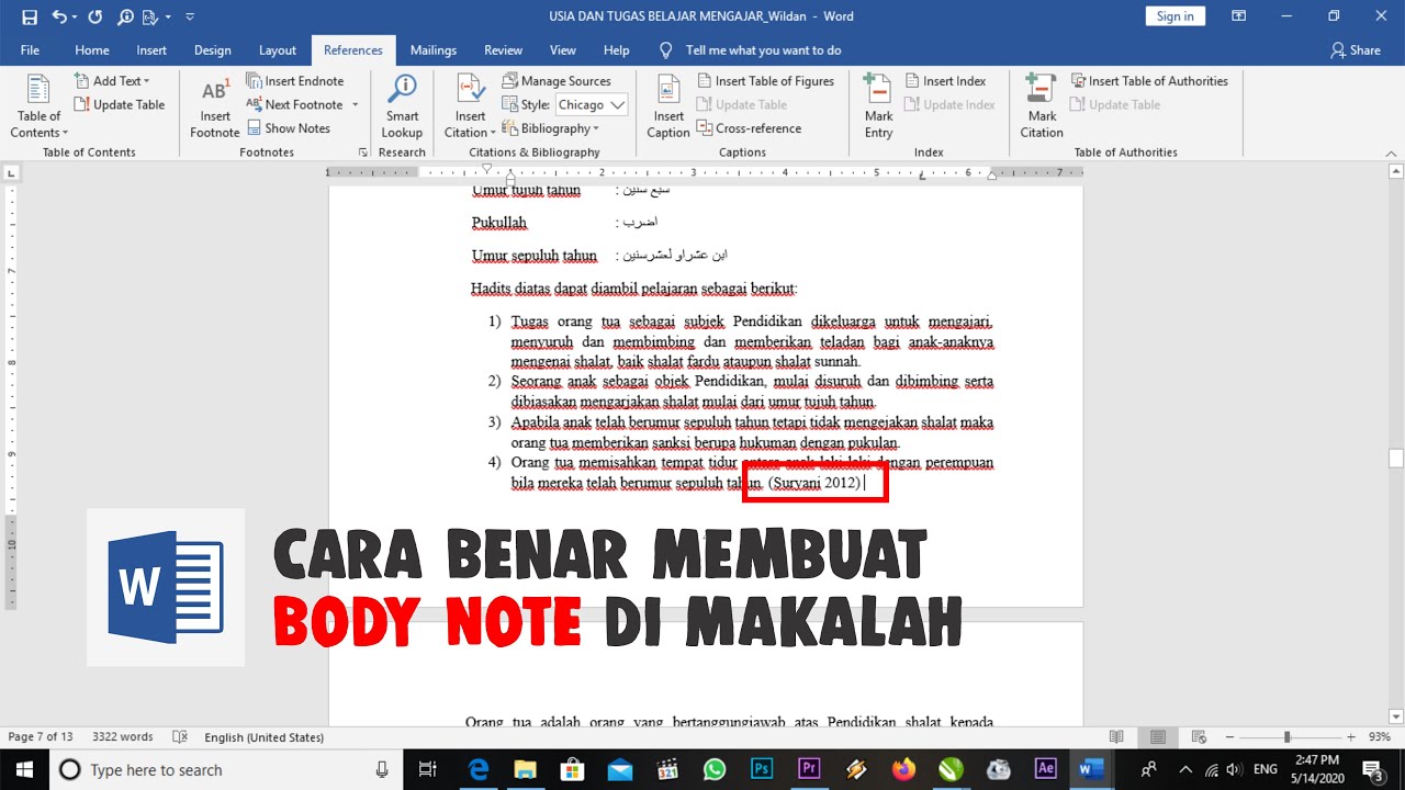 Detail Contoh Body Note Nomer 5