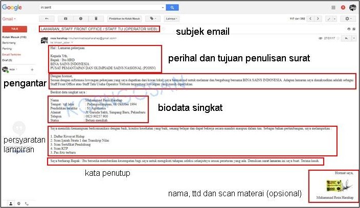 Detail Contoh Body Text Email Lamaran Kerja Nomer 28