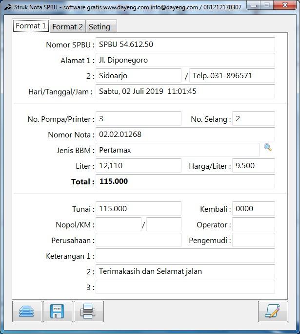 Detail Contoh Bon Bensin Manual Nomer 37