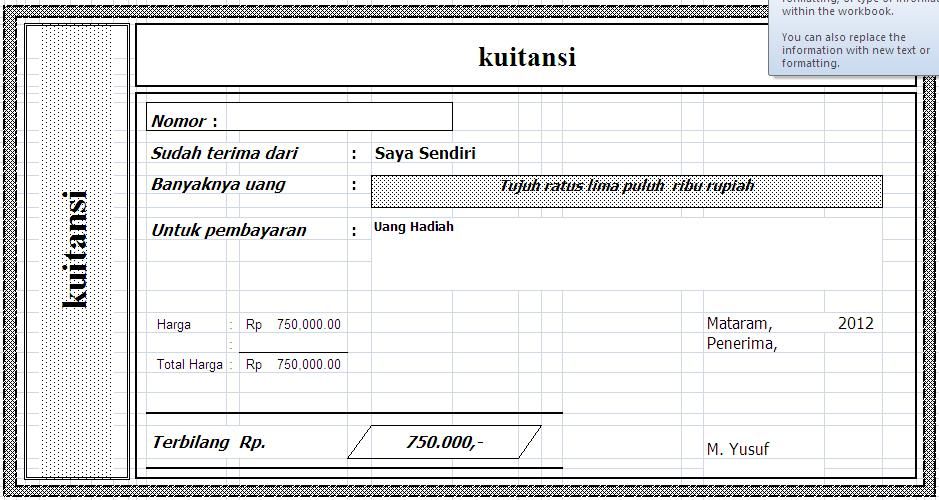 Detail Contoh Bon Kosong Nomer 22